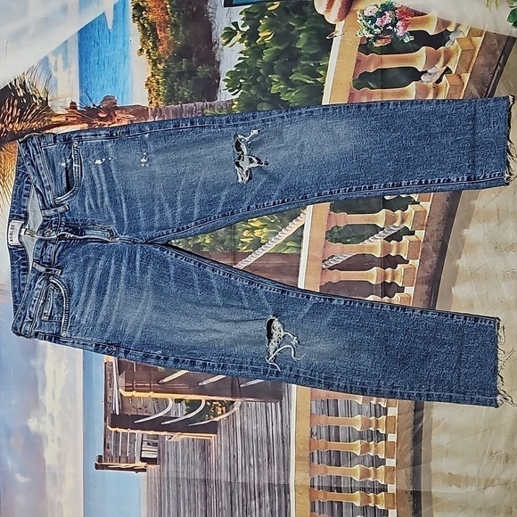 Agolde Distressed Raw Hem Jeans Size 27 - Picture 2 of 5